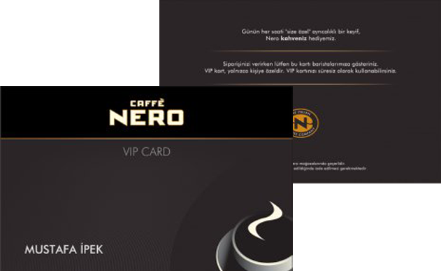 coffe nero plastik kart